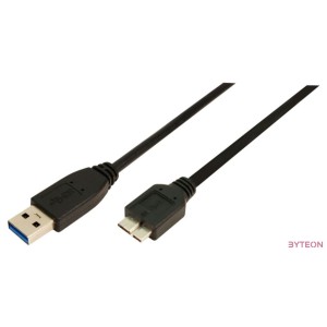 LogiLink USB 3.0 A - USB 3.0 micro B M,M adatkábel 2m fekete
