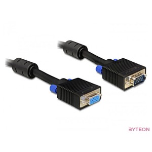 Delock VGA M,F video jelkábel hosszabbító 2m fekete