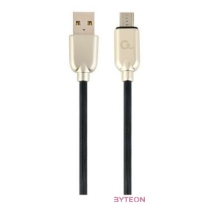 Gembird Premium rubber Micro-USB charging and data cable, 2m, black