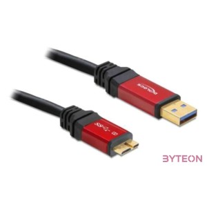 Delock USB 3.0 A - USB 3.0 micro B M,M adatkábel 3m Premium fekete