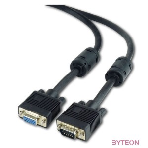 Gembird VGA M,F video jelkábel hosszabbító 3m fekete