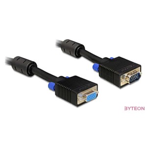 Delock VGA M,F video jelkábel hosszabbító 2m fekete