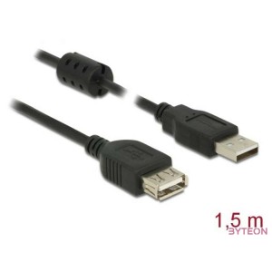 Delock USB 2.0 A M,F adatkábel hosszabbító 1.5m fekete