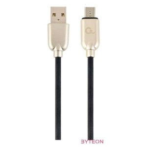 Gembird Premium rubber Micro-USB charging and data cable, 1m, black