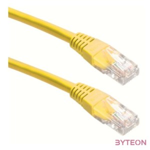 Gembird RJ45 CAT5e UTP M,M adatkábel 0.25m sárga