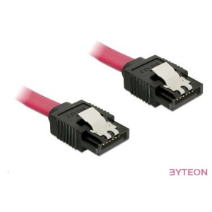Delock SATA 3 F,F adatkábel 0.1m piros