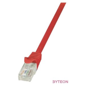 LogiLink RJ45 CAT6 UTP M,M adatkábel 0.5m AWG24 piros