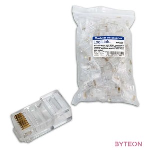 LogiLink RJ45 CAT5e UTP csatlakozó dugó 8P8C - 100db,cs