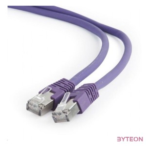Gembird RJ45 CAT6A FTP M,M adatkábel 2m lila LSZH