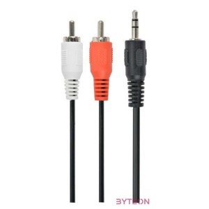 Gembird Jack stereo 3,5mm - 2db RCA M,M audio kábel 5m fekete