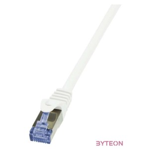 LogiLink RJ45 CAT6A 10Gb S,FTP M,M adatkábel 15m fehér AWG26
