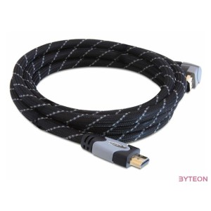 Delock HDMI 1.4 M,M video jelkábel 3m 90°-os