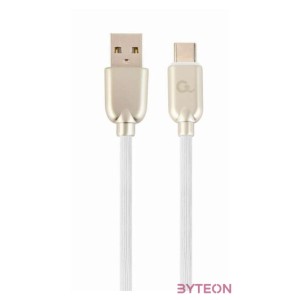 Gembird Premium rubber Type-C USB charging and data cable, 2m, white