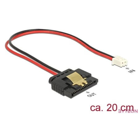 Delock Pinheader 2pin - SATA Power 15pin F,F tápkábel 0.2m 5V