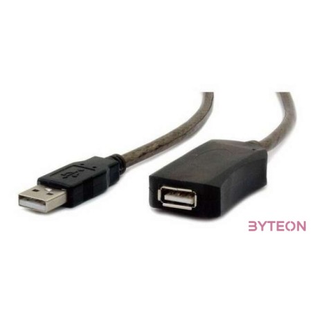 Gembird USB A M,F adatkábel hosszabbító 10m fekete aktív