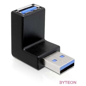 Delock USB 3.0 A M,F adapter 270 vertical fekete