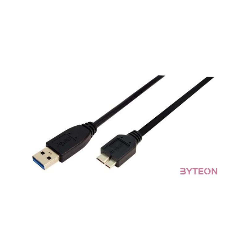 LogiLink USB 3.0 A - USB 3.0 micro B M,M adatkábel 0.6m fekete