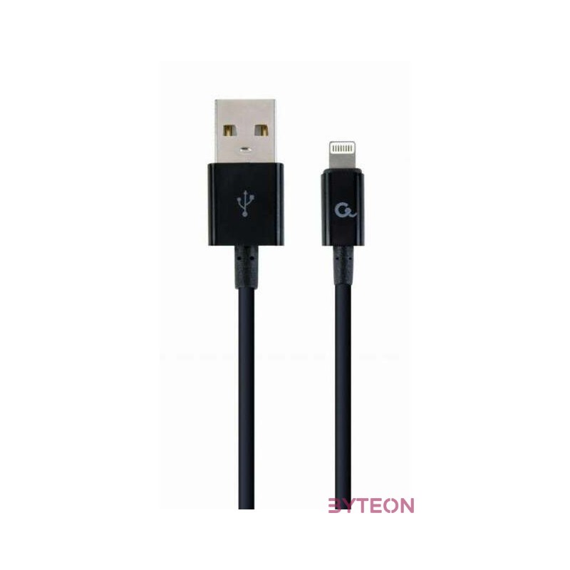 Gembird 8-pin charging and data cable, 2m, black