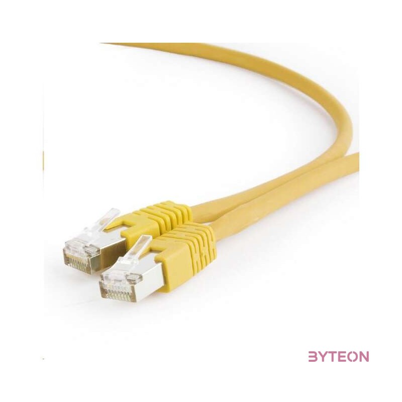 Gembird RJ45 CAT6A FTP M,M adatkábel 0.25m sárga LSZH