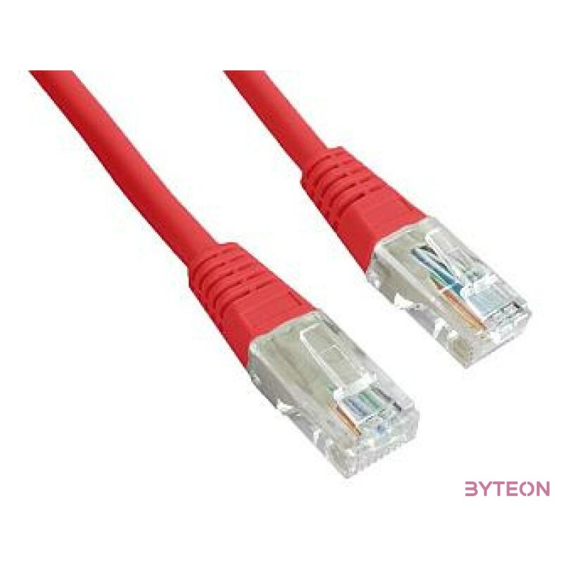 Gembird RJ45 CAT5e UTP M,M adatkábel 5m piros