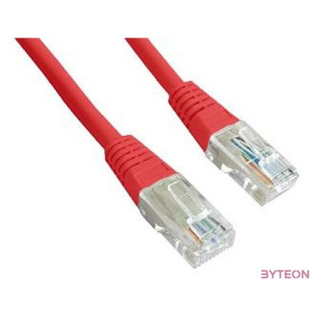 Gembird RJ45 CAT5e UTP M,M adatkábel 5m piros