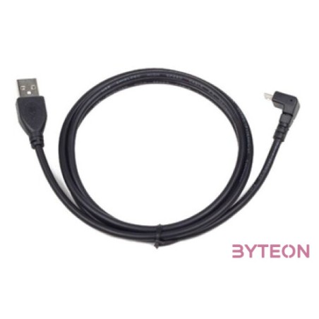 Gembird USB A - USB micro B M,M adatkábel 1.8m egyenes,90 le fekete