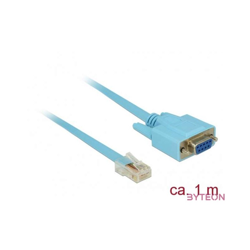 Delock Serial RS-232 - Serial RS-232 RJ45 F,M adatkábel 1m kék