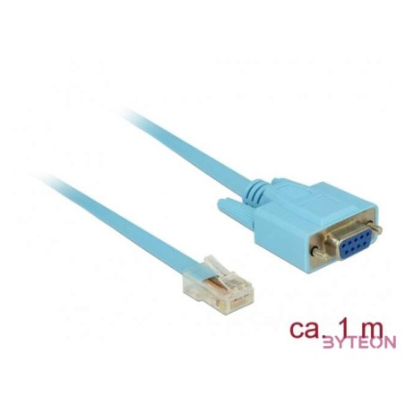 Delock Serial RS-232 - Serial RS-232 RJ45 F,M adatkábel 1m kék