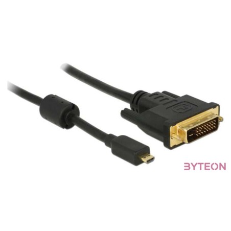 Delock HDMI micro D - DVI-D M,M video jelkábel 1m fekete
