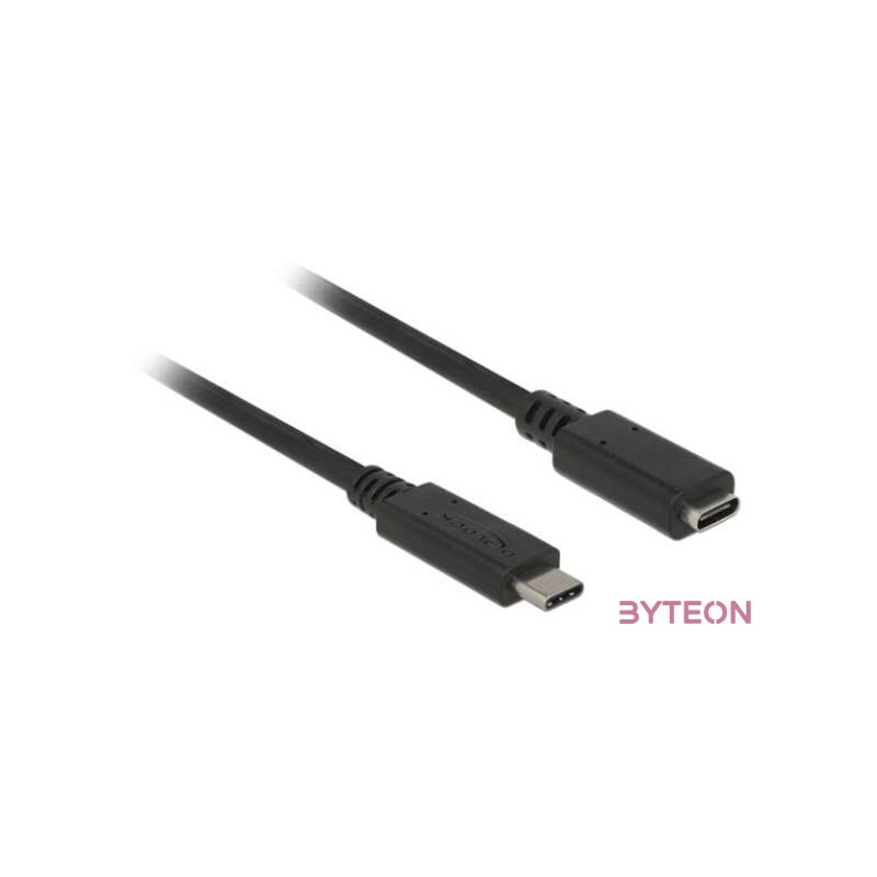 Delock USB C M,F adatkábel hosszabbító 2m fekete