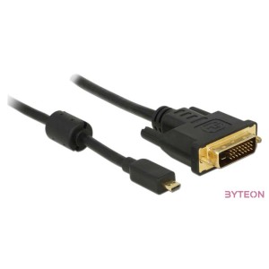 Delock HDMI micro D - DVI-D M,M video jelkábel 1m fekete