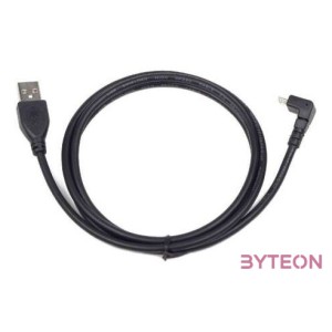 Gembird USB A - USB micro B M,M adatkábel 1.8m egyenes,90 le fekete