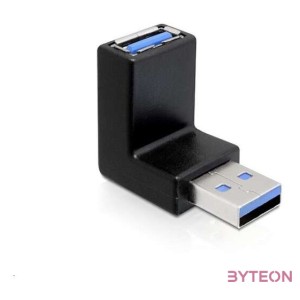 Delock USB 3.0 A M,F adapter 270 vertical fekete