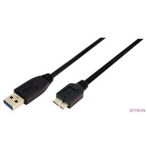 LogiLink USB 3.0 A - USB 3.0 micro B M,M adatkábel 0.6m fekete