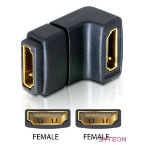 Delock HDMI F,F adapter 90-os fekete