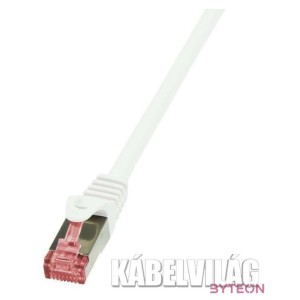LogiLink RJ45 CAT6 SFTP M,M adatkábel 0.5m AWG27 fehér