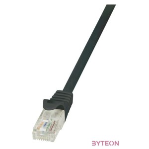 LogiLink RJ45 CAT6 UTP M,M adatkábel 0.5m AWG24 fekete