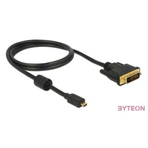 Delock HDMI micro D - DVI-D M,M video jelkábel 1m fekete