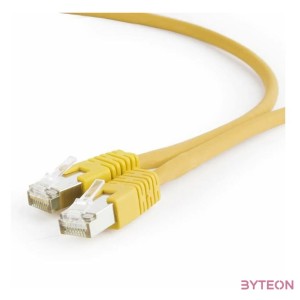 Gembird RJ45 CAT6A FTP M,M adatkábel 0.25m sárga LSZH