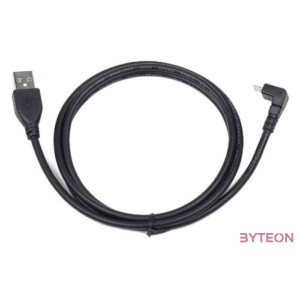 Gembird USB A - USB micro B M,M adatkábel 1.8m egyenes,90 le fekete