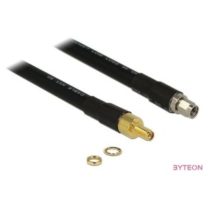 Delock RP-SMA M,F antenna kábel 2m CFD400,LLC400 fekete