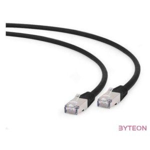 Gembird RJ45 CAT6A FTP M,M adatkábel 0.5m fekete LSZH