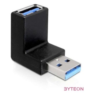 Delock USB 3.0 A M,F adapter 270 vertical fekete