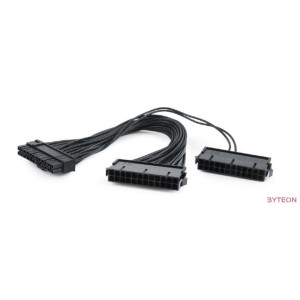 Gembird ATX 24pin F,M tápkábel 0.3m PSU switch