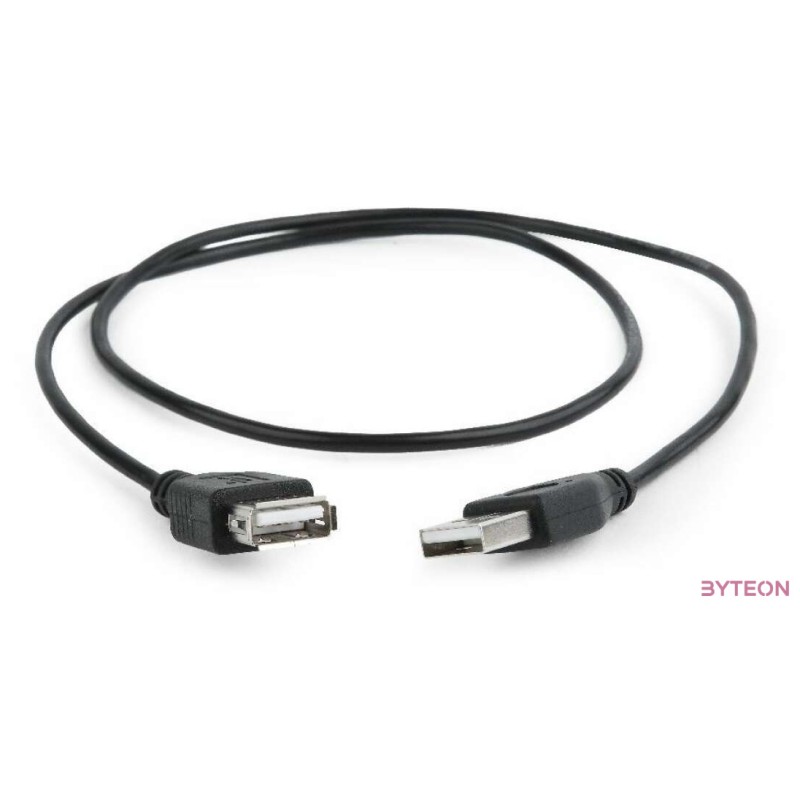 Gembird USB A M,F adatkábel hosszabbító 0.75m fekete