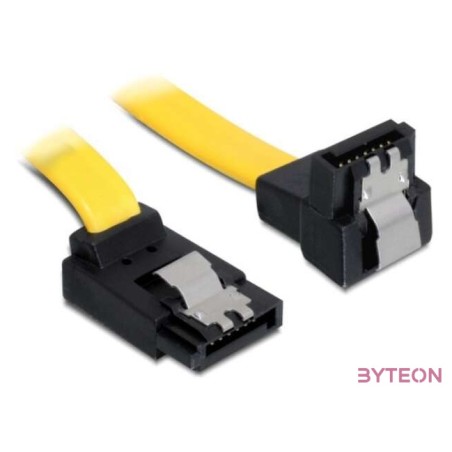 Delock SATA 3 F,F adatkábel 0.3m fel,le sárga