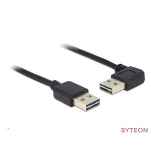 Delock Easy-USB M,M adatkábel 0.5m fekete egyenes,90