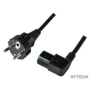 LogiLink 230V villásdugó CEE 7,7 - C13 M,F tápkábel 3m fekete egyenes,90