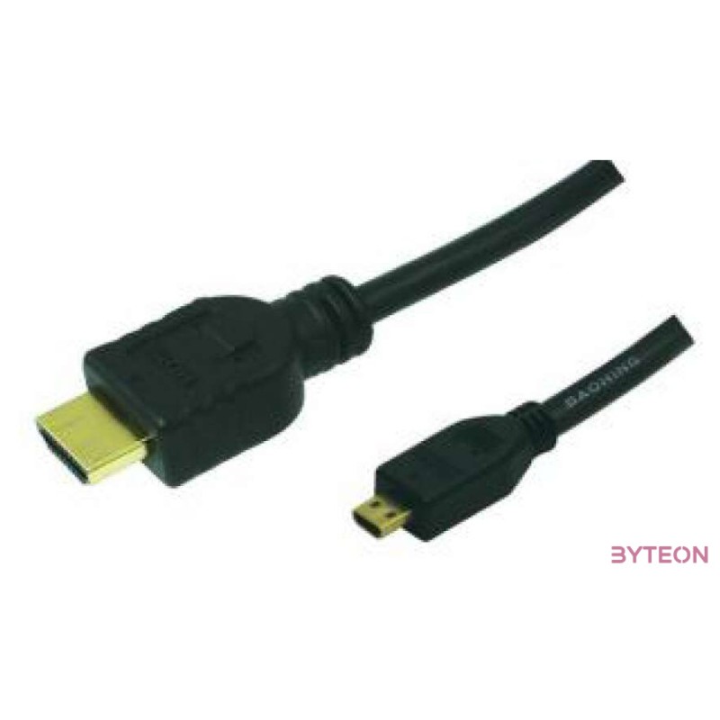 LogiLink HDMI - HDMI micro D M,M video jelkábel 1.5m fekete