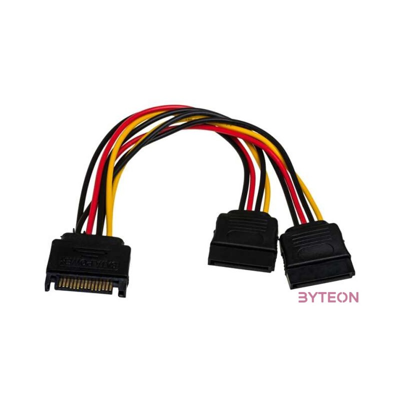 Akyga AK-CA-31 SATA Power - 2db SATA Power M,F adapter 0.15m